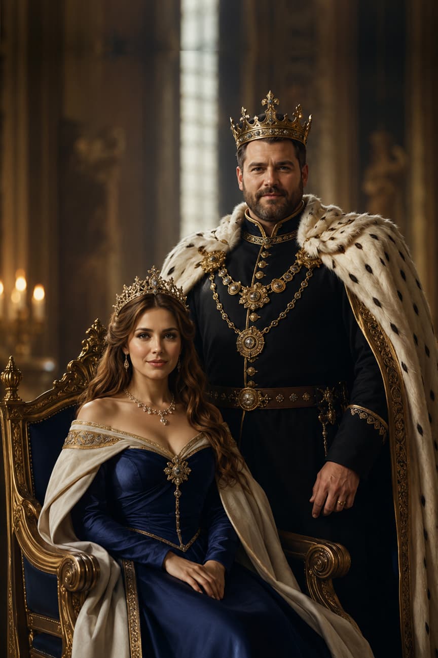 King & Queen portrait example