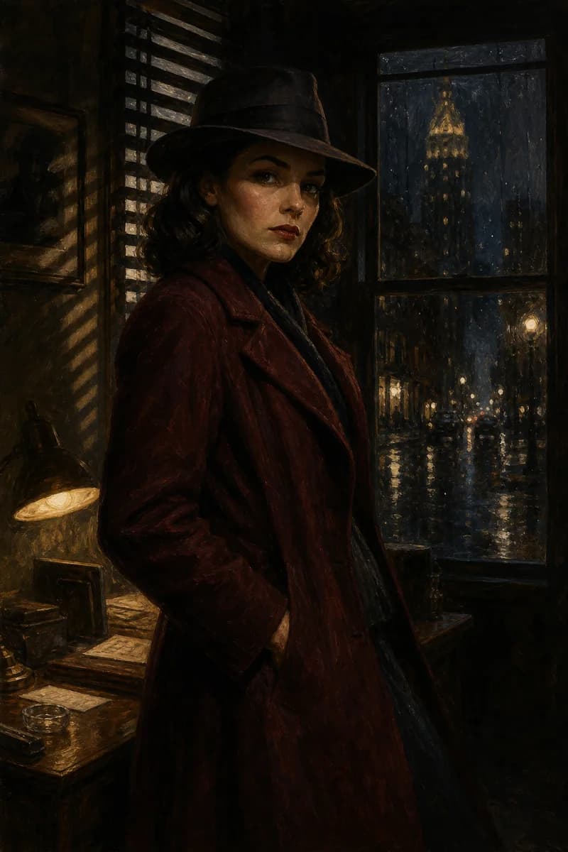Noir Detective portrait example