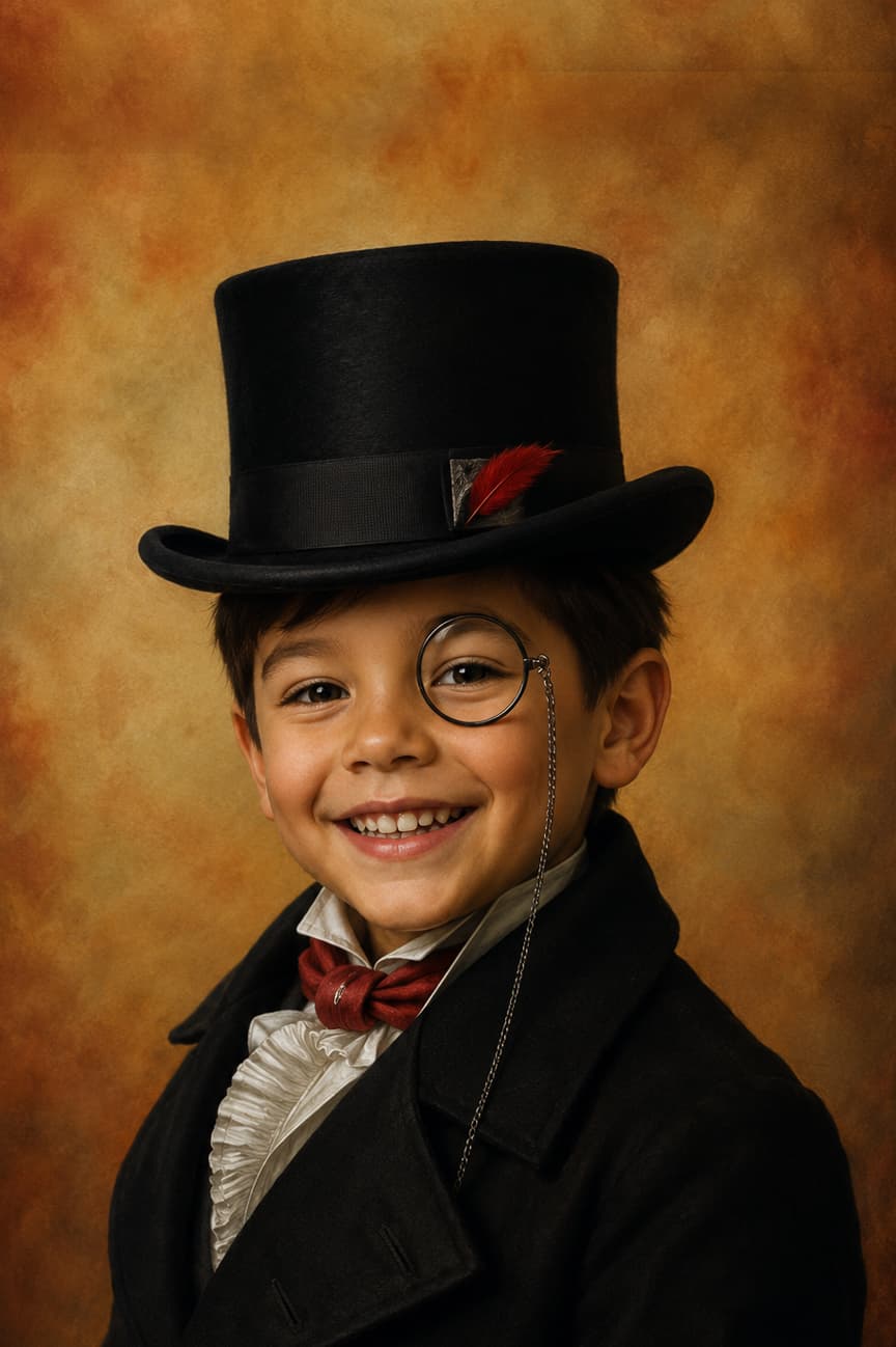 Top Hat Kid portrait example