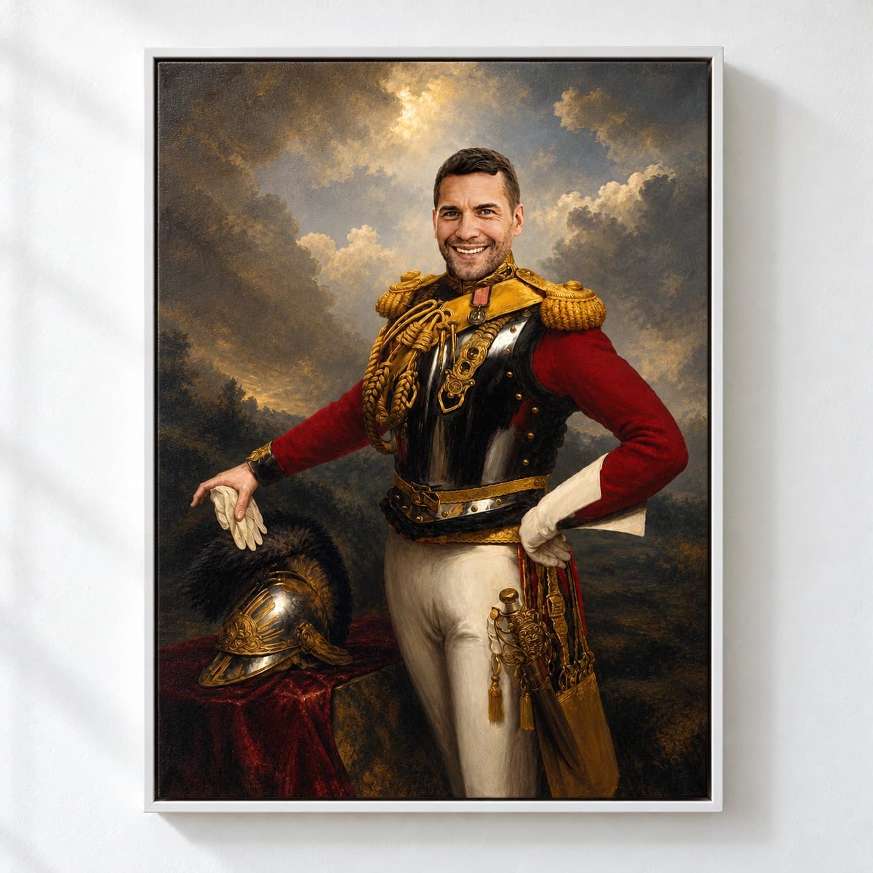 The Captain: white floating frame