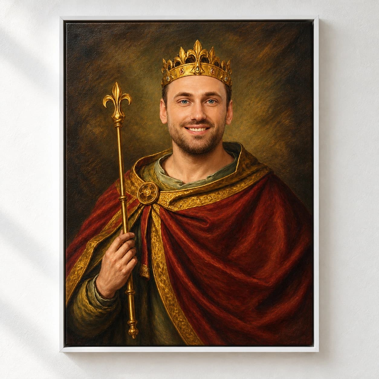 The King I: white floating frame