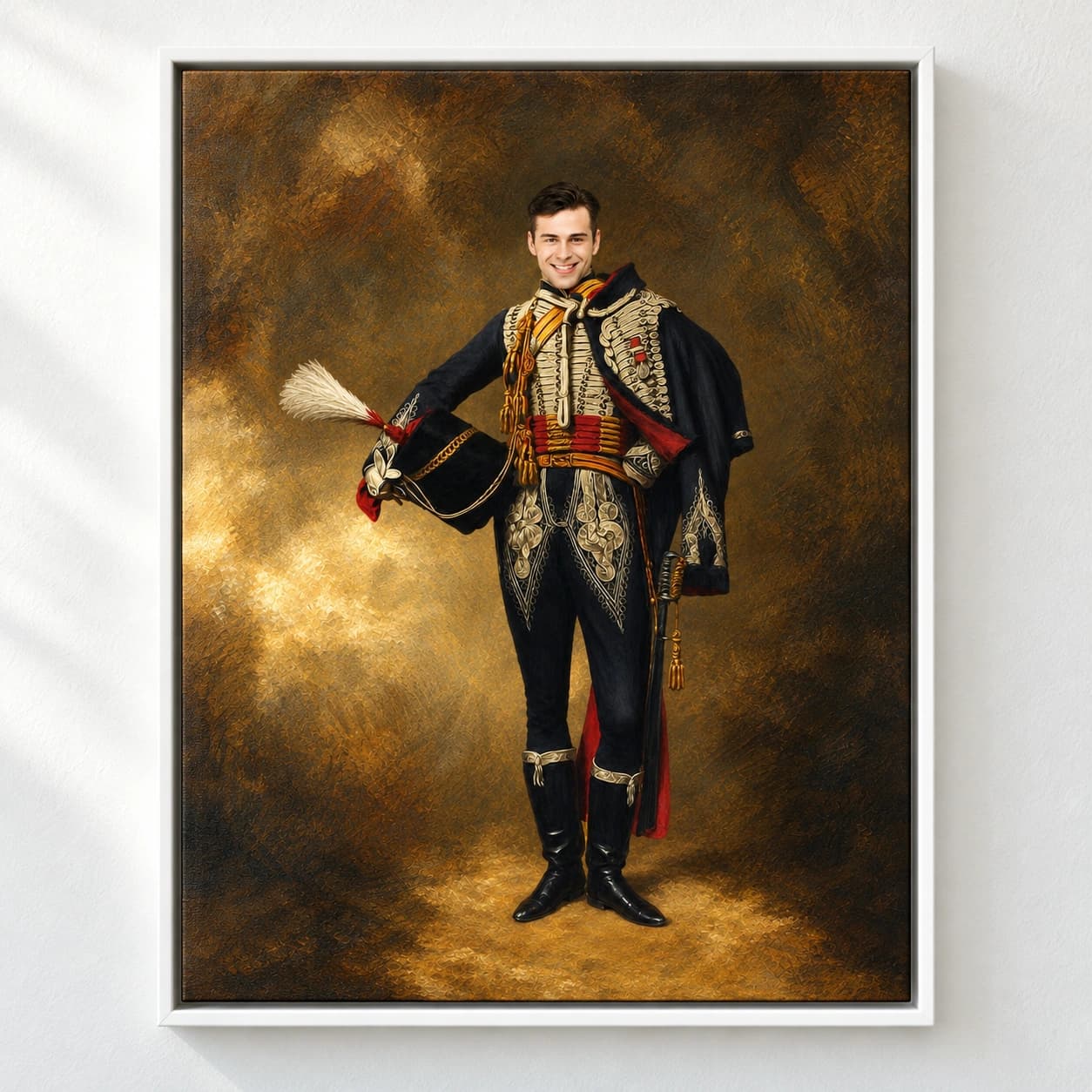 The Lieutenant: white floating frame