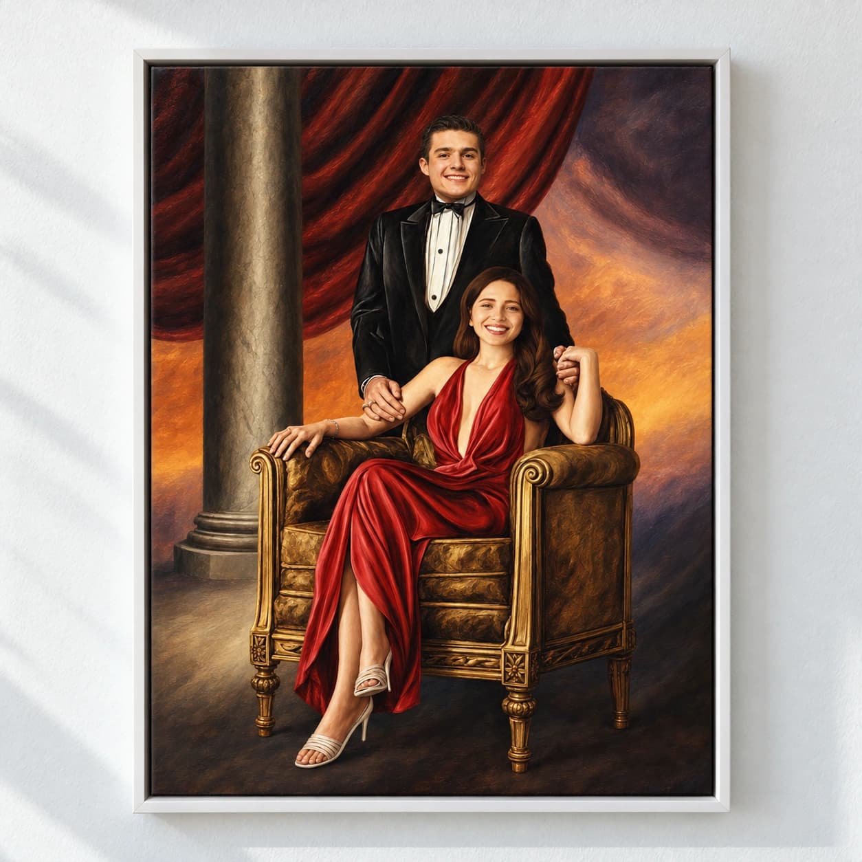 The Montanas: white floating frame