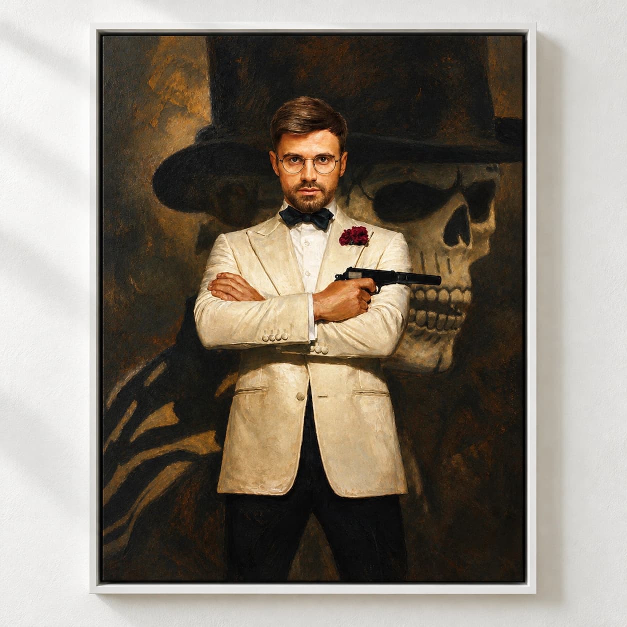 The Phantom: white floating frame