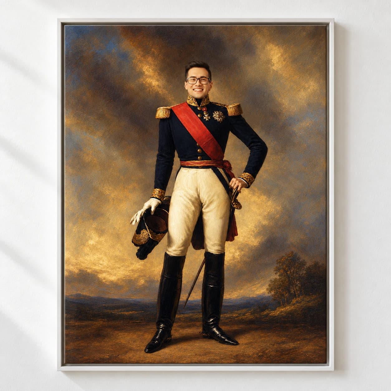 The Prince II: white floating frame