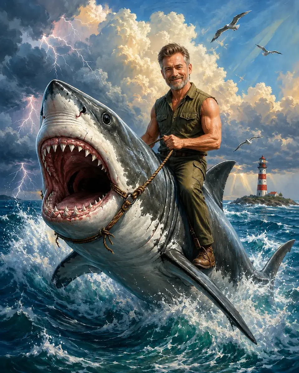 Lord of the Sharks portrait style preview
