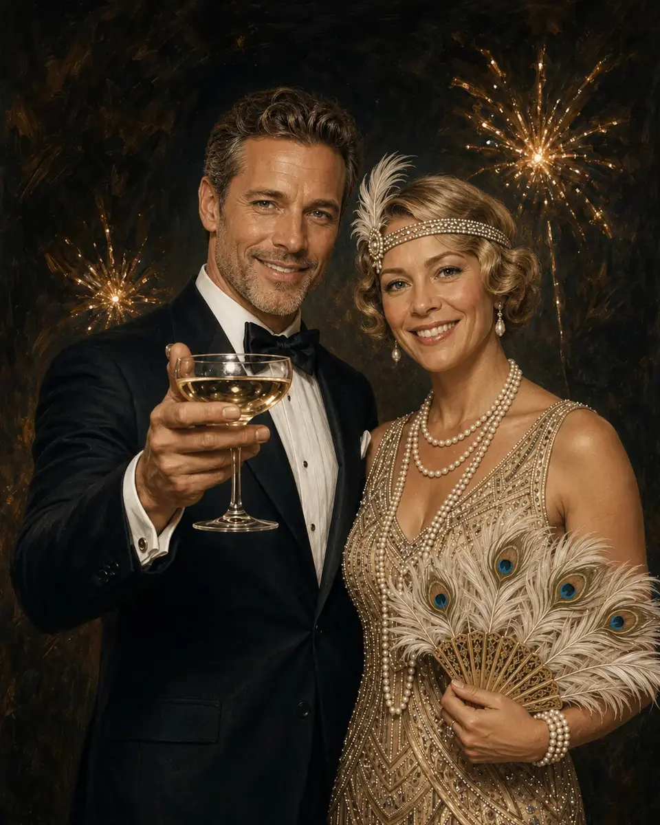Roaring Twenties Couple portrait style preview